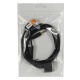 Cable dual carga y audio Iphone / Ipod / Ipad 1.2 m Negro