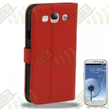Funda Solapa Samsung I9300 Galaxy S III Rojo con broche