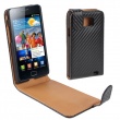 Funda Solapa Samsung S2 i9100 Fibra de Carbono