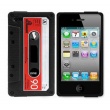 Funda Silicona Iphone 4 Cassette Negra
